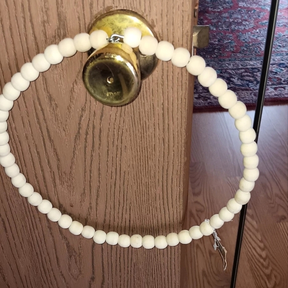 Crafter Square,  Bundle Of 4, Natural Wood Bead Wreath, 10", NWT - Picture 3 of 4